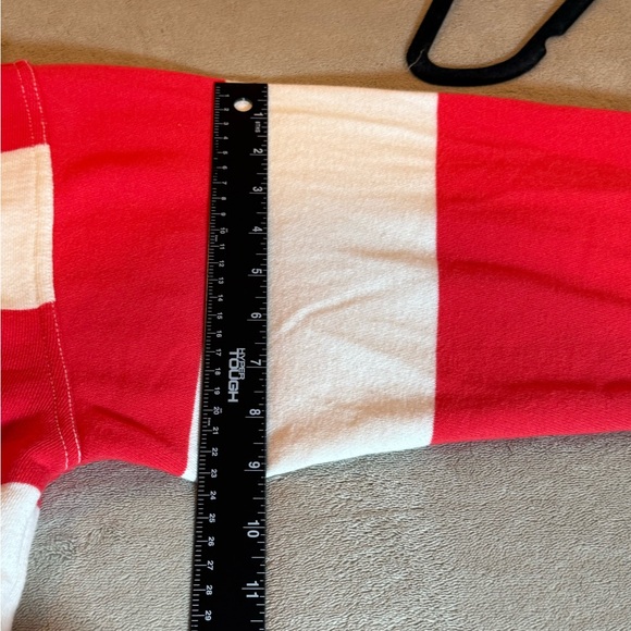 Aerie Oversized Prep Rally Rugby Shirt Red White Stripe Y2K Aesthetic Small - Picture 11 of 12
